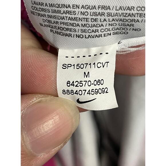 Nike Pro Compression Shorts Womens Medium Black Pink Blue Dri-FIT - Picture 9 of 9